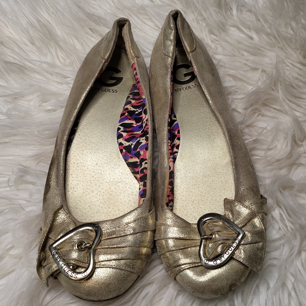 Guess Women's Metallic Gold Loafers
